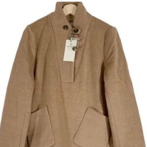 NEW. Tuckernuck  Stella Shearling Camel Emerson Pop Over Sweater 
 XS Wool Blend
